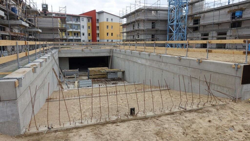 Neubau von 2 Apartmenthäusern mit Tiefgarage in Greifswald